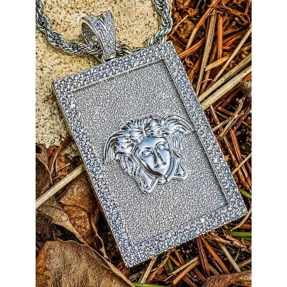 Block Style Medusa Necklace